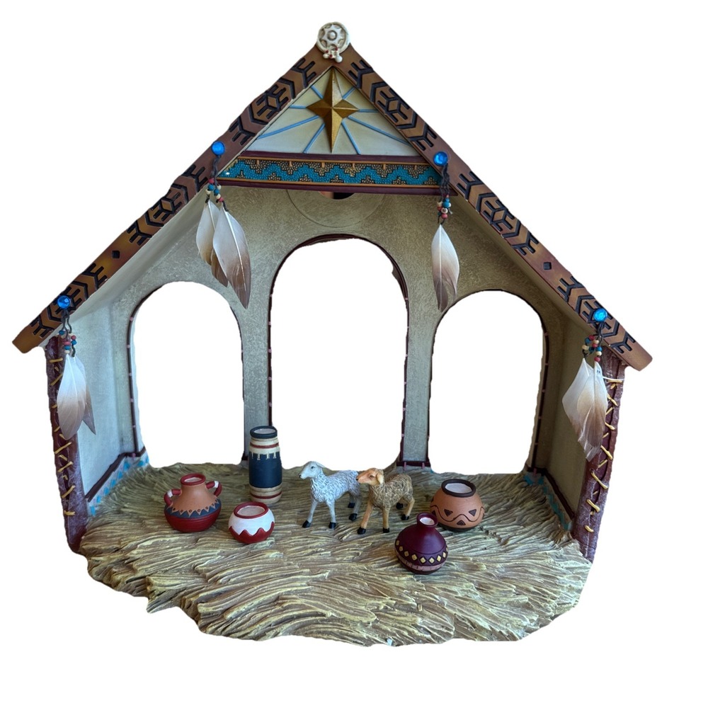 Hawthorne Village Nativity of the Christmas Star Set, Native‎ American Chrech